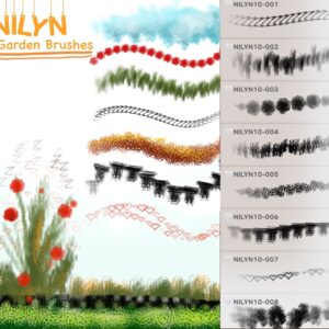 nilyn procreate 8 garden brushes