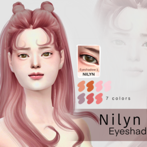 nilyn sims 4 cc eyeshadow 001 7 colors
