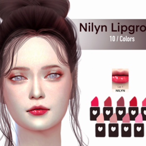 nilyn sims 4 cc lipgrossy 10colors
