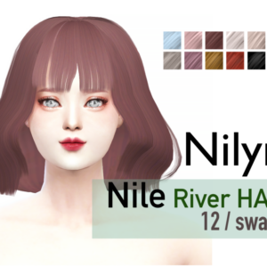 nilyn sims 4 cc nile river hair af