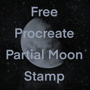 partial moon stamp brushes procreate