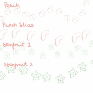 peach and starfruit brushes stapms