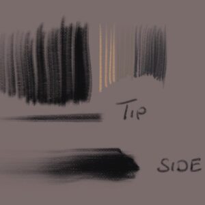 pencil & brush on canvas dual pencil