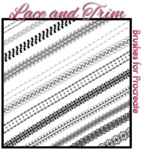 procreate brushes lace & trim