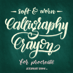 procreate calligraphy crayon brush