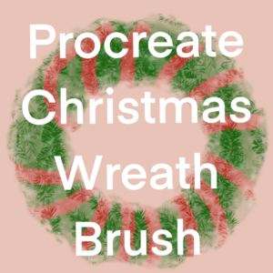 procreate christmas wreath brush