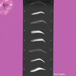 procreate eyebrows brush pack