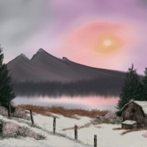 procreate flat brush on the side