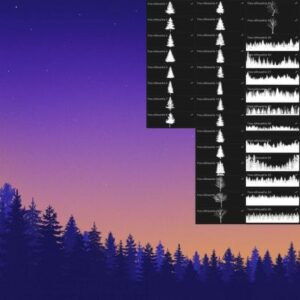 procreate free 35 tree silhouette stamps