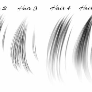 procreate hair brushes pack
