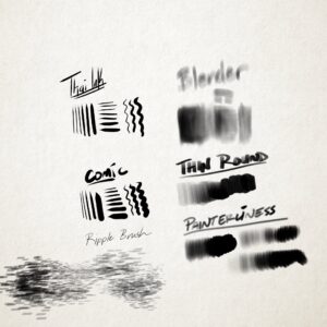 procreate ink and paint brushes