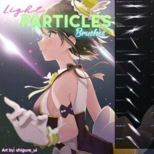 procreate light particles brush pack