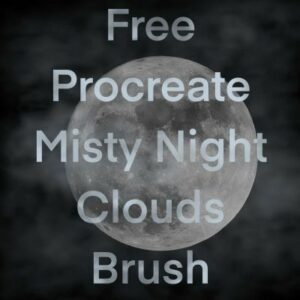 procreate misty night clouds brush