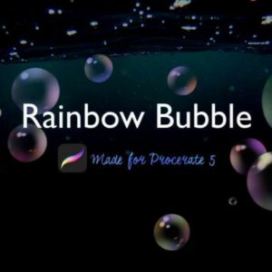 procreate rainbow bubble brush