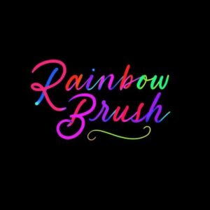 procreate rainbow brushes letterin