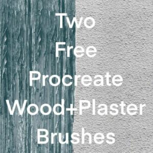 procreate wood and plaster brushes
