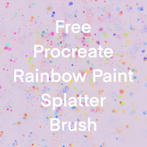 rainbow paint splatter brush