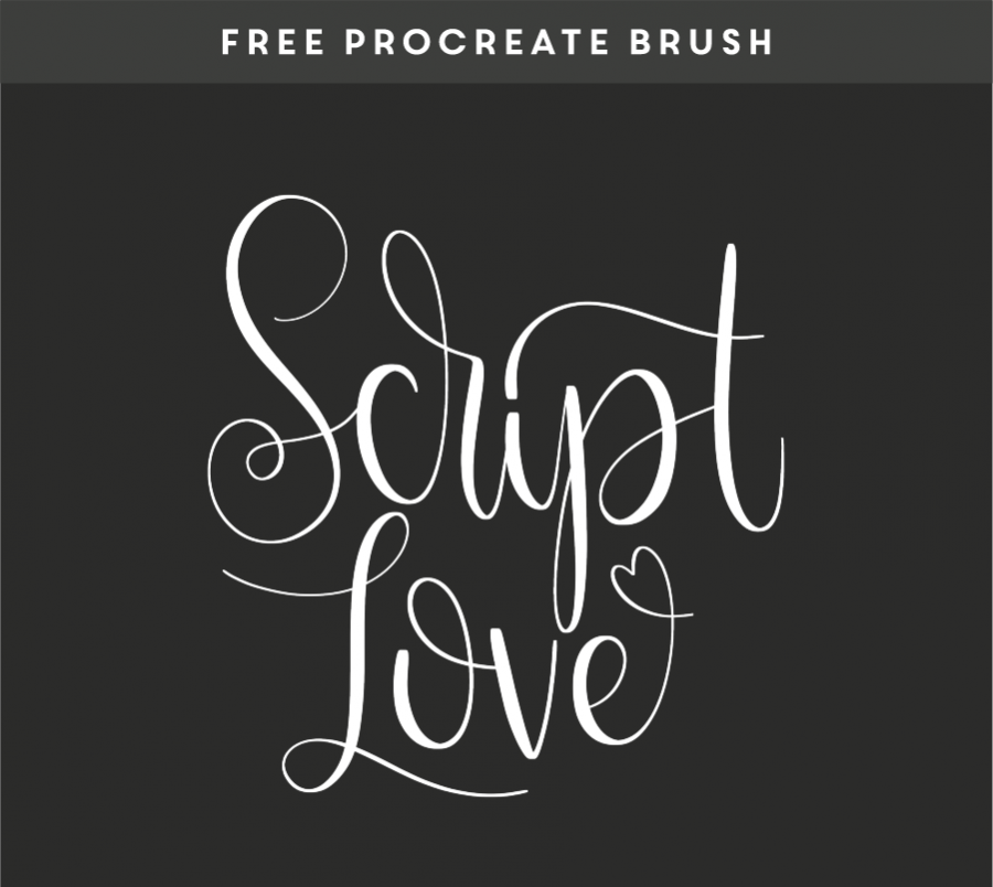 Get Free Procreate Brushes - SCRIPT LOVE | Premium Resources Included