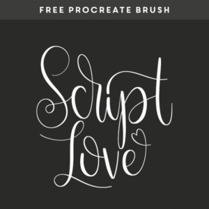 script love – free procreate brush