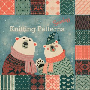 seamless knitting pattern brushset