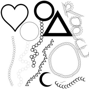 shapes circle heart etc stamps procreate