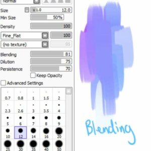 similar paint tool sai brush procreate