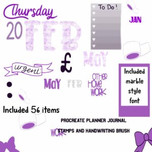 stamps journaling planning stamp set