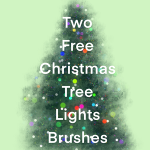 two christmas light brushes
