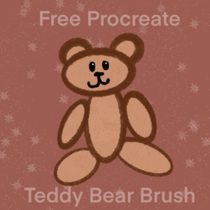 teddy bear brush procreate