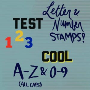 text stamps a z 0 9 procreate