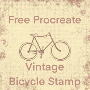 vintage bicycle stamp