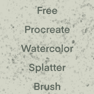 watercolor splatter brush for procreate