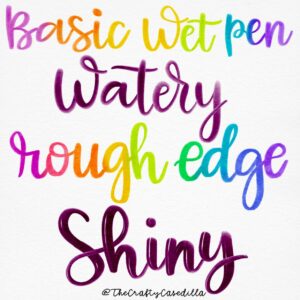 wet lettering brushes (attempt, lol)
