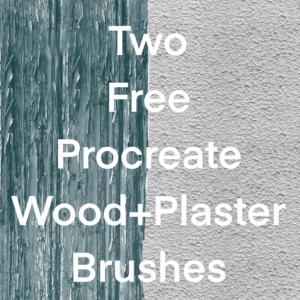 wood and plaster brushes procreate