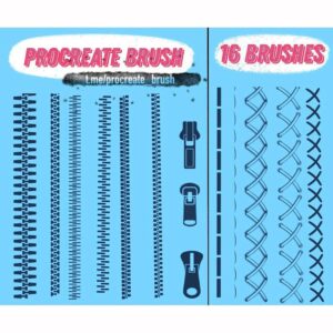 zipper free brushes for procreate