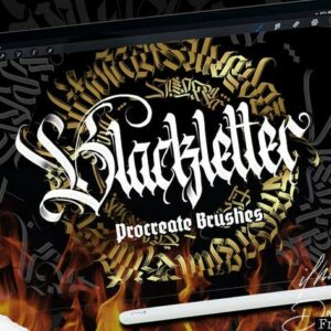 elements blackletter brush for procreate