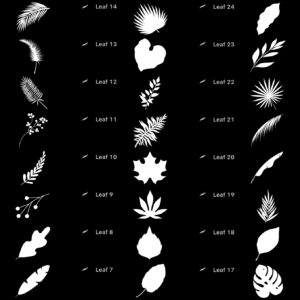 leafs stamps brushes for procreate by fooarc