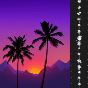 palm tree stamps for procreate (2)