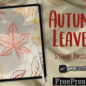 autumn leaves brush stamp procreate 22qfrtj