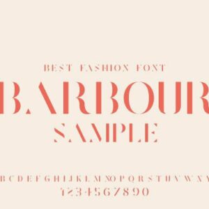 barbour sample font (personal use)