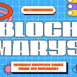 block marys blocky display sans