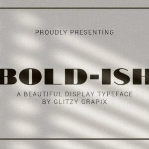 bold ish font a modern bold typeface (personal use)