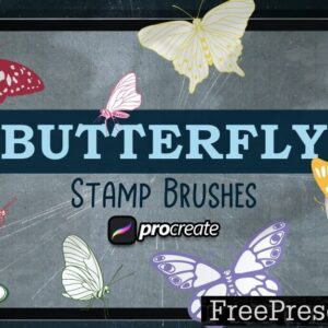 butterfly brush stamp procreate jb2f9e5