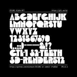 gtl001 font by eli heuer (personal & commercial use)