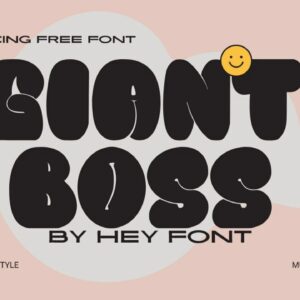 giant boss bubble font by heyfonts (personal & commercial use)