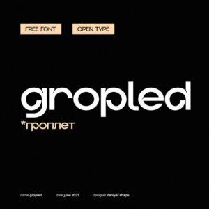 gropled font (personal & commercial use)
