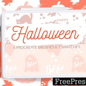 halloween pattern brushes pumpkin, ghost, bat 56l926f