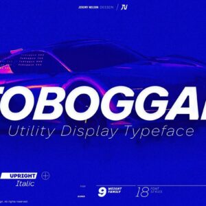 jeremy nelson design toboggan font extended latin (personal use)