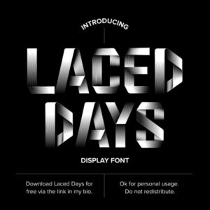 laced days font by typefool (personal & commercial use)