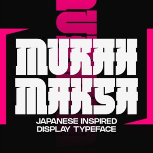 murahmaksa japanese inspired typeface (personal use)